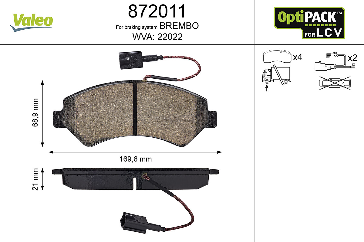 LCV BRAKE PADS JUMPER DUCATO BOXER